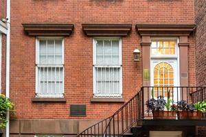 classico greco rinascita residenza architettura nel Greenwich villaggio nel nuovo York città. foto