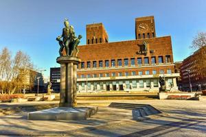 Oslo città sala case il città consiglio, città amministrazione, e arte studi e gallerie, 2016 foto
