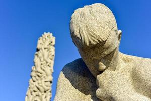 scultura a vigeland parco nel Oslo, Norvegia, 2022 foto