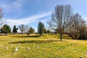 cannoni su un' campo di battaglia nel fredericksburg, Virginia foto