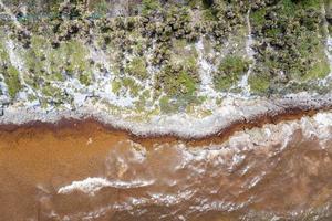 aereo panoramico Visualizza di il spiagge lungo il costa di tulum, Messico. foto