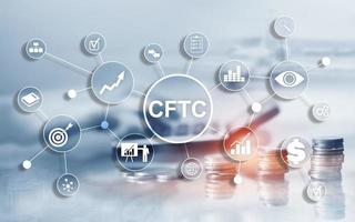 cftc noi merce Futures commercio commissione attività commerciale finanza regolamento concetto. foto