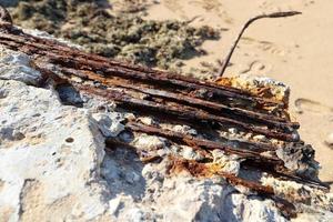 struttura di vecchio e arrugginito ferro da stiro. foto