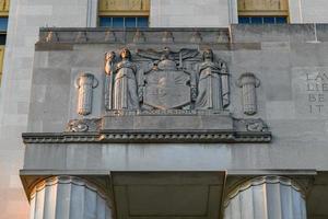 Bronx contea tribunale, anche conosciuto come il Mario merola costruzione, è un' storico palazzo di giustizia edificio collocato nel il concorso e melrosa quartieri di il Bronx nel nuovo York città, 2022 foto