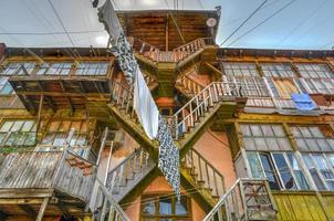 vecchio Casa nel il città di Tbilisi nel Georgia. foto