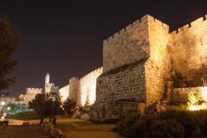 re david cittadella a notte - Gerusalemme, Israele foto