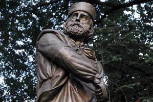 monumento per garibaldi nel Washington quadrato, nuovo york. il monumento era dedito nel giugno 1888 per generale g. garibaldino, il 19 secolo famoso italiano patriota, 2022 foto