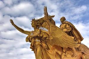 William Sherman memoriale nel nuovo York città su il angolo di centrale parco Sud di augusto saint-gaudens nel inverno, 2022 foto