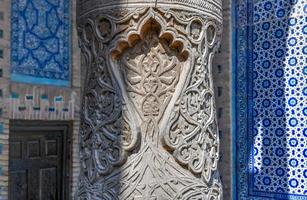 giuma o Venerdì moschea, individuare a il cuore di il ichan kala di chiva, Uzbekistan, 2022 foto