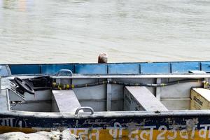 ganga come si vede a garh mukteshwar, uttar pradesh, india, si crede che il fiume ganga sia il fiume più sacro per gli indù, una vista di garh ganga brij ghat che è un luogo religioso molto famoso per gli indù foto