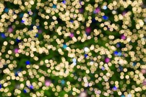 astratto circolare sfondo bokeh di luce di Natale foto