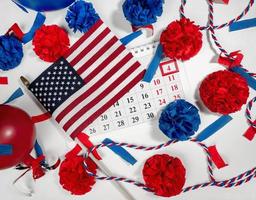contento americano indipendenza giorno su luglio 4, un' nazionale stato patriottico vacanza. bandiera di il unito stati. foto
