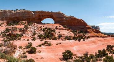 aereo Visualizza di il archi nazionale parco nel Arizona, Stati Uniti d'America. foto