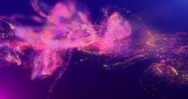 astratto fluido esplosione iridescente viola onde raggiante energia magico con sfocatura effetto nel liquido acqua. astratto sfondo foto