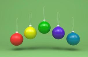 Natale ornamento palla 3d illustrazione su mantide sfondo foto