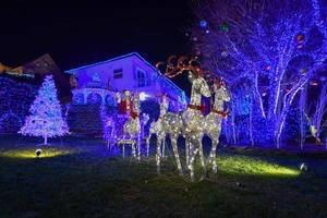 Natale decorazioni a notte foto