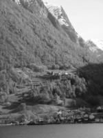 flam e l'aurlandsfjord in Norvegia foto