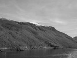 flam e l'aurlandsfjord in Norvegia foto