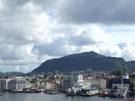 il città di Bergen e il fiordi di Norvegia foto