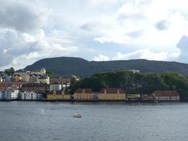 il città di Bergen e il fiordi di Norvegia foto