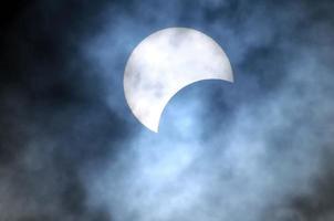 eclissi solare parziale foto