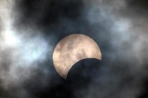 eclissi solare parziale foto