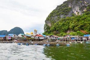 KOH panyee o punyi isola villaggio è galleggiante foto