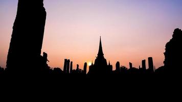 silhouette wat Phra SI sanfet, Tailandia foto