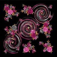 floreale sciarpa, astratto sciarpa, digitale dipinto astratto disegno, colorato texture.fractal arte.astratto tessile design.tessile design foto