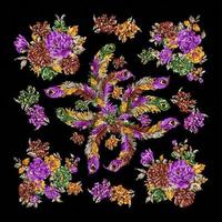 floreale sciarpa, astratto sciarpa, digitale dipinto astratto disegno, colorato texture.fractal arte.astratto tessile design.tessile design foto