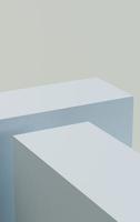 3d bianca minimo piedistallo o podio per Prodotto vetrina, verticale Annunci, promozione, 3d interpretazione foto