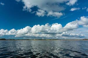 nuvoloso paesaggio nel il lago foto