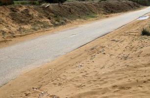 foresta nazione strada nel settentrionale Israele. foto