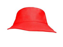 rosso secchio cappello isolato su bianca sfondo foto