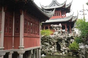 tradizionale Cinese architettura nel si yuan giardini, shanghai, Cina foto