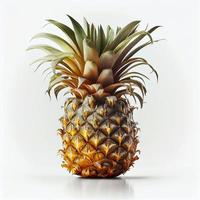 ananas frutta isolato su bianca sfondo. foto