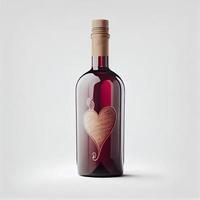 vicino su tiro di vino per San Valentino giorno sfondo con copia spazio. regalo idee per san valentino. foto