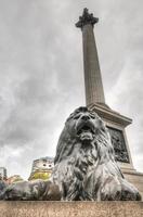 Leone statua, trafalgar quadrato, Londra, UK foto