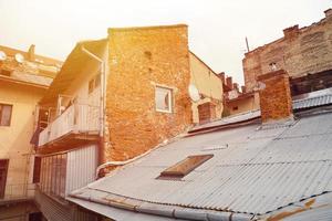 Visualizza di tetti di storico vecchio città di lviv, Ucraina foto