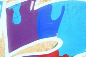 sfondo Immagine con un' graffiti modello, quale è applicato per un' calcestruzzo parete con aerosol vernici foto
