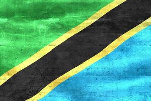 3d-illustrazione di una bandiera della Tanzania - bandiera sventolante realistica del tessuto foto