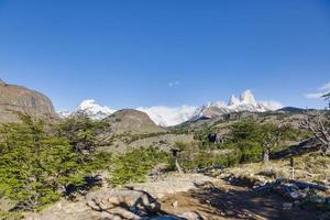 panoramico immagine di fiz Roy e cerro troppo vertici nel patagonia foto