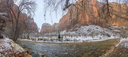 panorama a partire dal Sion nazionale parco nel inverno foto