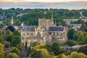 maestoso Cattedrale di il medievale cittadina di Winchester nel wessex, Inghilterra. foto