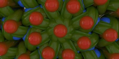 illustrazione di verde verdure con pomodoro 3d interpretazione Immagine HD foto