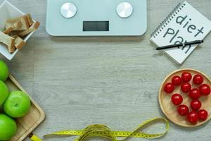 salutare cibo e dieta Piano per donna. foto