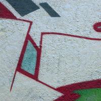 strada arte. astratto sfondo Immagine di un' frammento di un' colorato graffiti pittura nel cromo e rosso toni foto