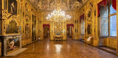 Torino, Italia - barocco vecchio camera interno nel carignano palazzo. foto