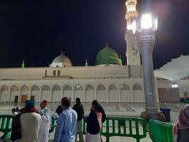 medina, Arabia arabia, dec 2022 - bellissimo Visualizza di il esterno cortile di Masjid al-nabawi, madina. foto