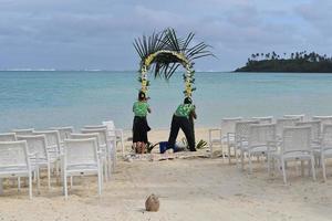 nozze su tropicale Paradiso sabbioso spiaggia foto